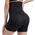 Short faja moldeadora de tiro alto color negro, vista posterior